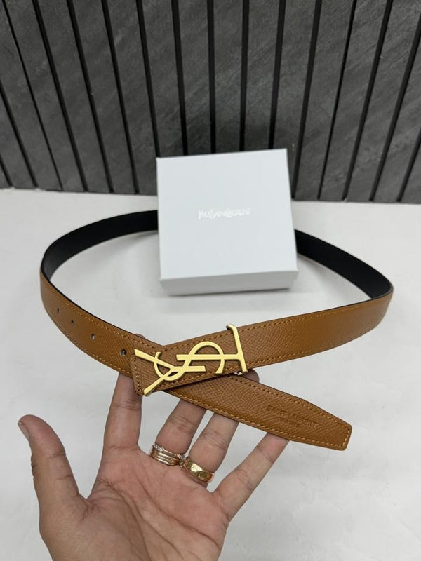 Saint Laurent YSL Logo Buckle Belt