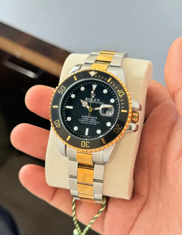 Rolex-Branded Black Two-Tone Submariner-Style Watch product photo